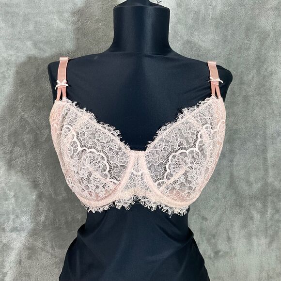Victoria's Secret Other - Victoria's Secret Dream Angels push up without padding 36DDD pink lace Bra bows